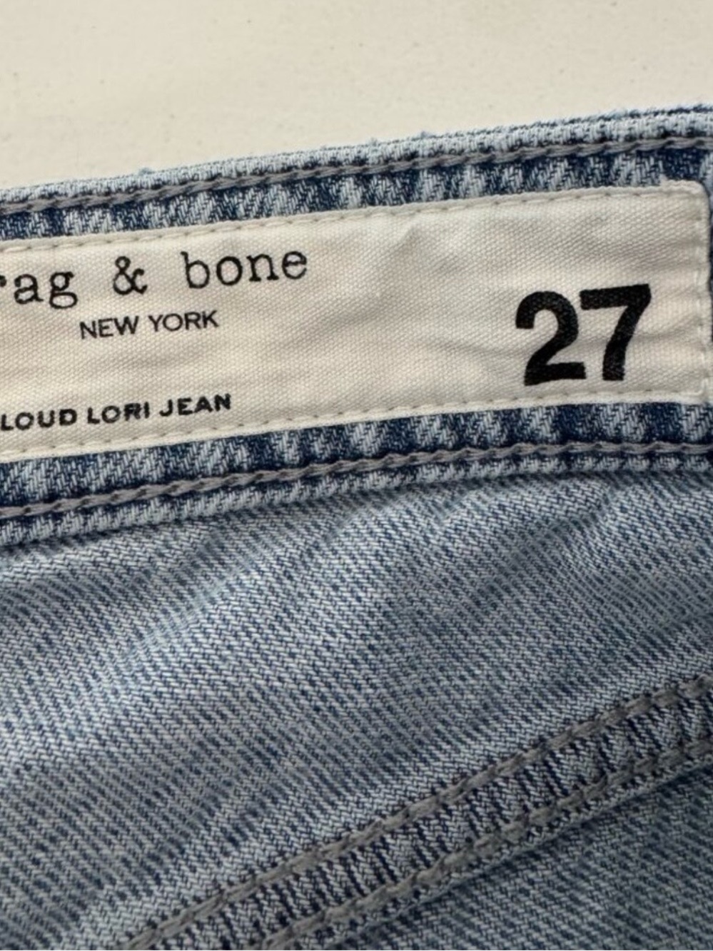 rag & bone Light Wash Wide-Leg Lori Cloud Jeans - Picture 4 of 9